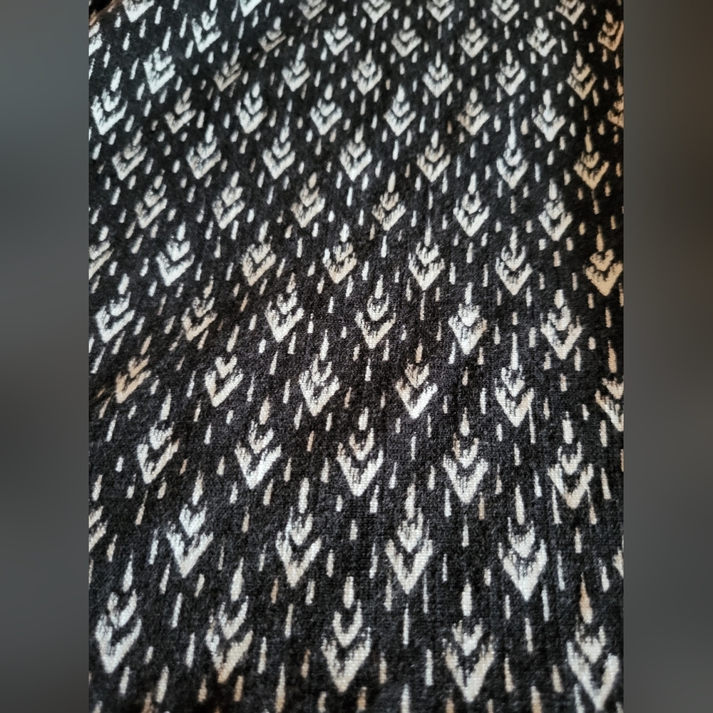 Elevenses By Anthropologie Black & White Ikat Wide-Leg Pants XL - Picture 6 of 16